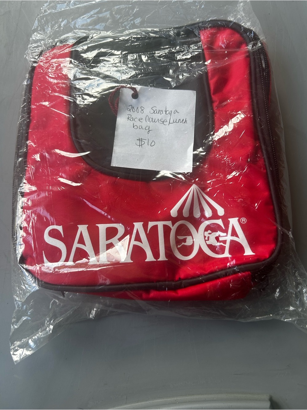 Red Insulated Lunch Tote, from Saratoga